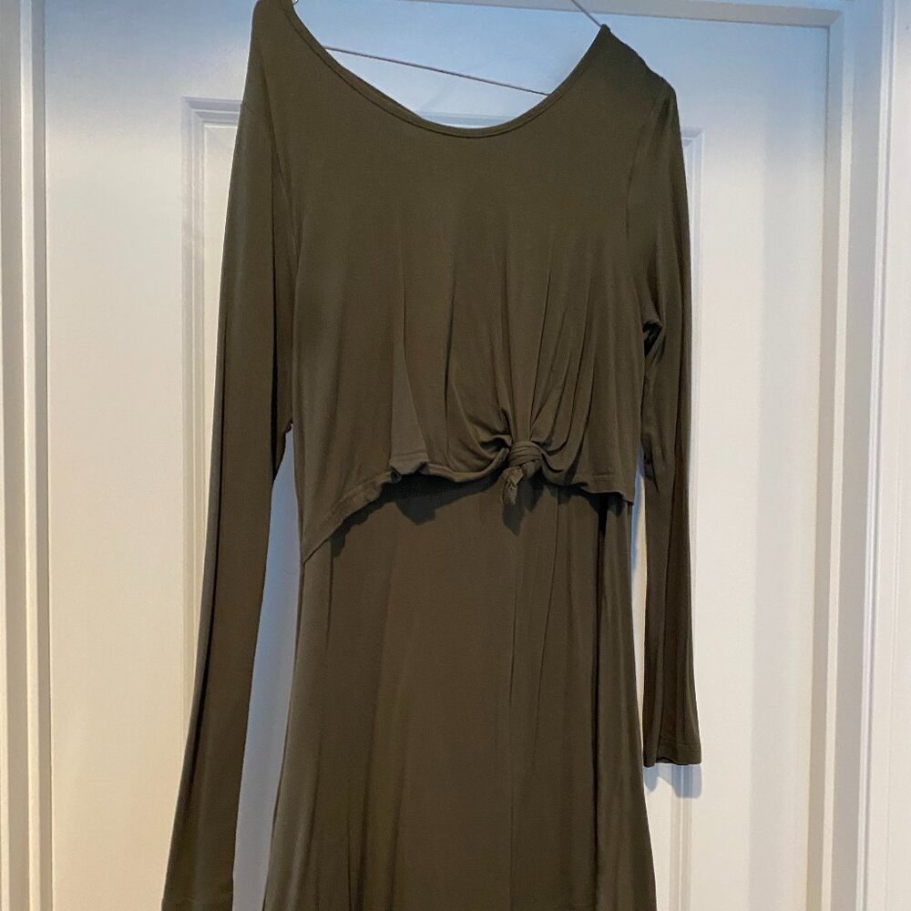 Latched Mama Nursing Tunic, Green Size M